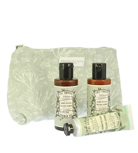 Panier Des Sens Precious Jasmine gift set shower gel 70 ml + body lotion 70 ml + hand cream 30 ml