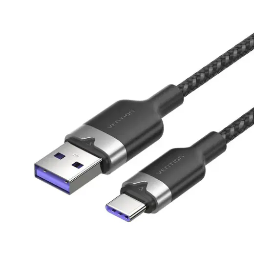 Vention CTOBH datu pārraides un uzlādes vads | USB-A uz USB-C | 100W | 2m | melns