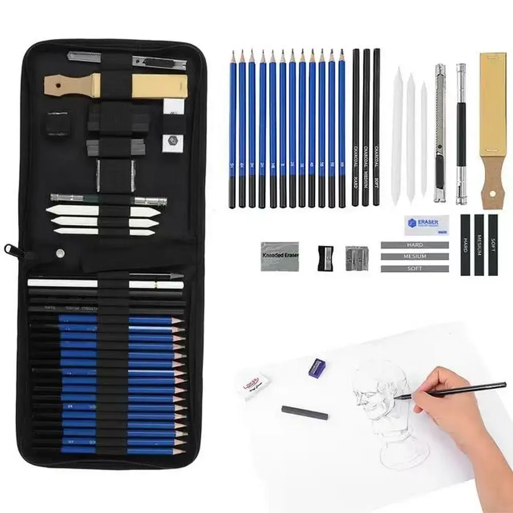 Sketching Drawing Set Pencils Case 37in1 KP-C72B