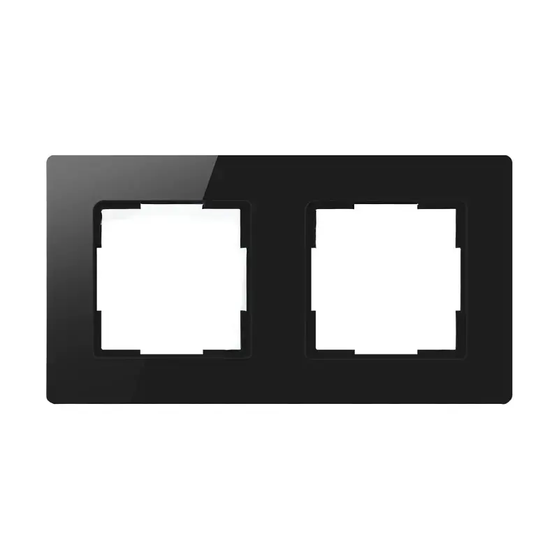 Avatto 2 Socket TS20 light switch frame (black)