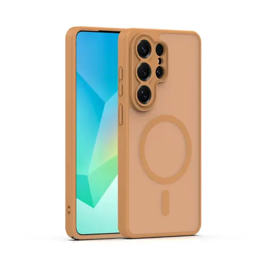 Mag Matt telefono dėklas su MagSafe palaikymu Samsung Galaxy S26 Ultra (S948) rudas