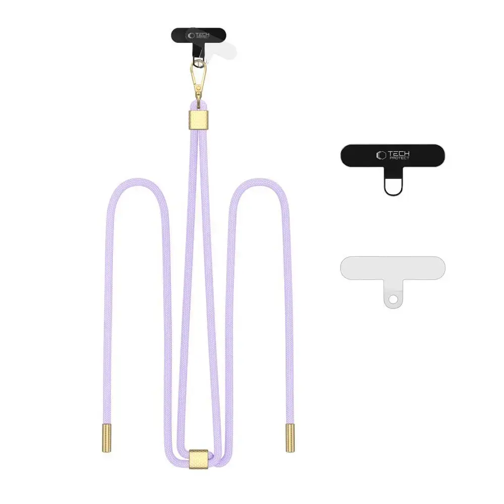 TECH-PROTECT C2S ROPE CROSSBODY STRAP LAVENDER|GOLD