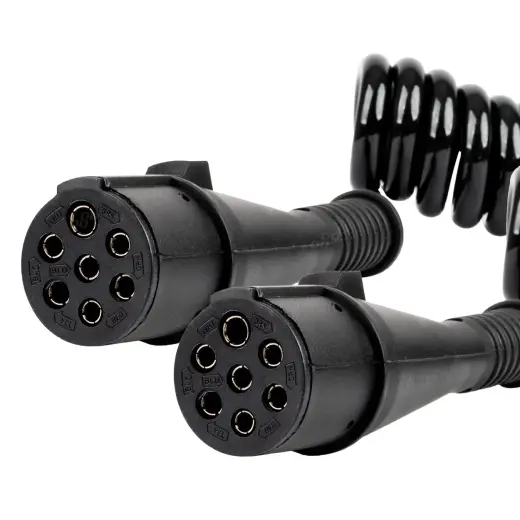 Spring cable TIR 2x 7 PIN type N 5m 24V AMIO-04380
