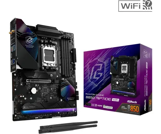 Motherboard B850 Phantom Gaming Rip tide WiFi AM5 4DDR5 ATX