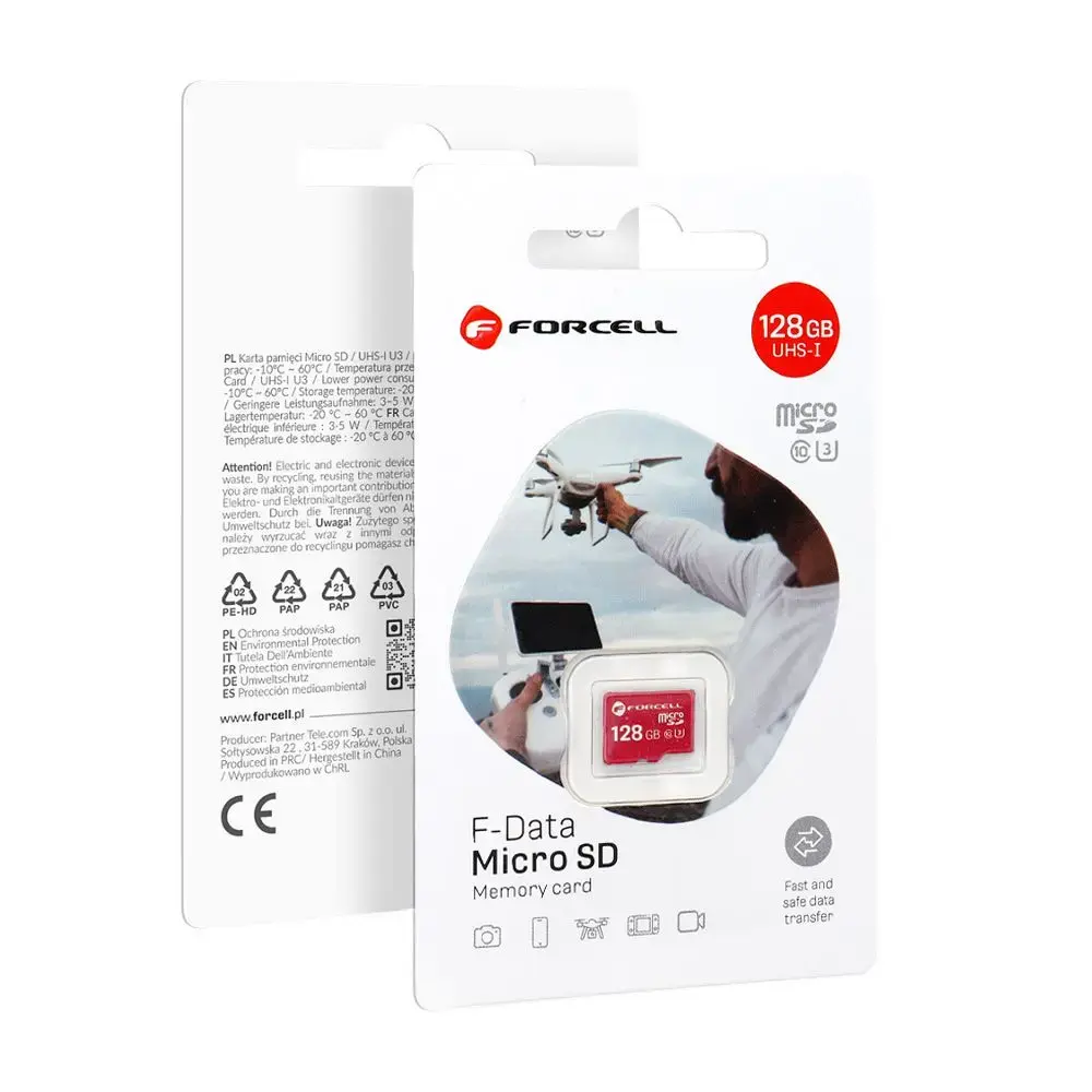 FORCELL F-DATA memory card 128GB UHS-I U3 class 10