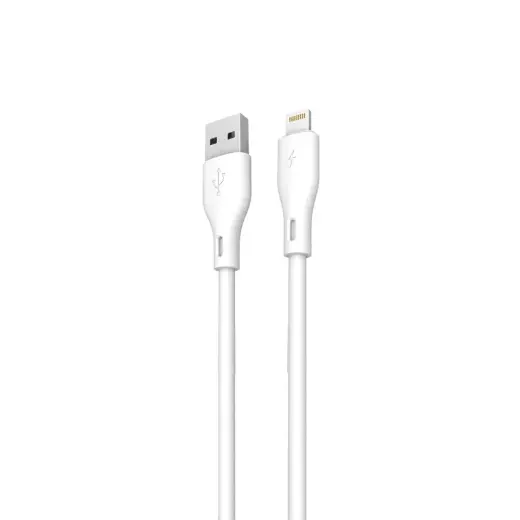 Dudao L2L andmeedastus- ja laadimiskaabel | USB-A kuni Lightning | 15W | 2m | valge