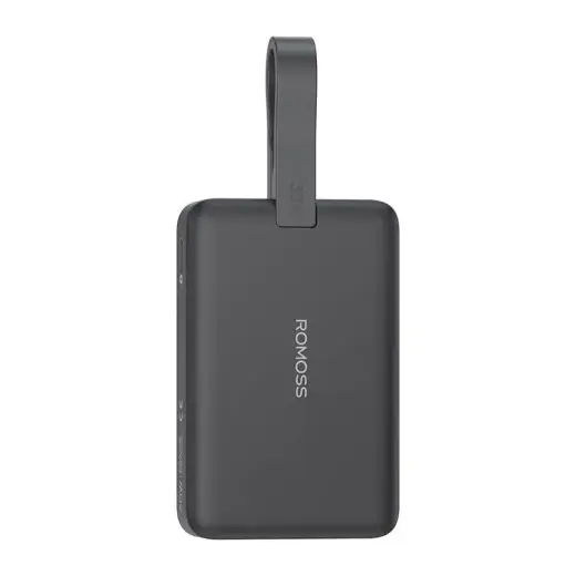 Romoss WMS10 ārējais akumulators (powerbank) | 10000 mAh | 30W | Lightning, USB-C, MagSafe | melns