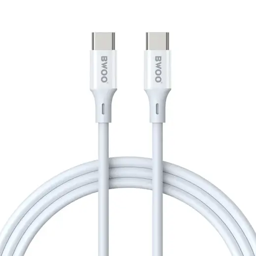 BWOO datu pārraides un uzlādes vads | USB-C uz USB-C | 60W | 2m