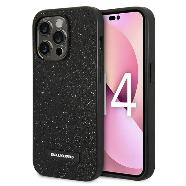 Karl Lagerfeld Glitter Plague Case for iPhone 14 Pro Max Black