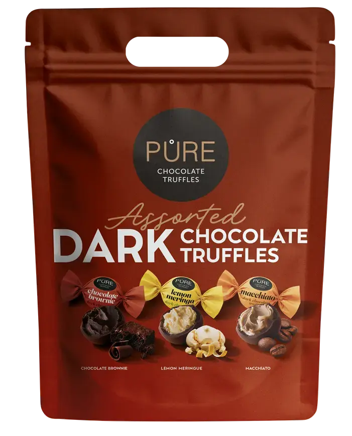 Pure Chocolate Dark chocolate truffles with fillings "ASORTI" 500g PURE Doypack