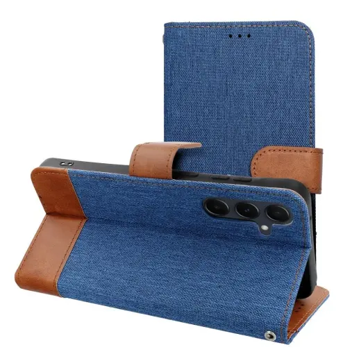 Jeans Book grāmatveida maciņš telefonam Samsung Galaxy A27 5G (A276) zils
