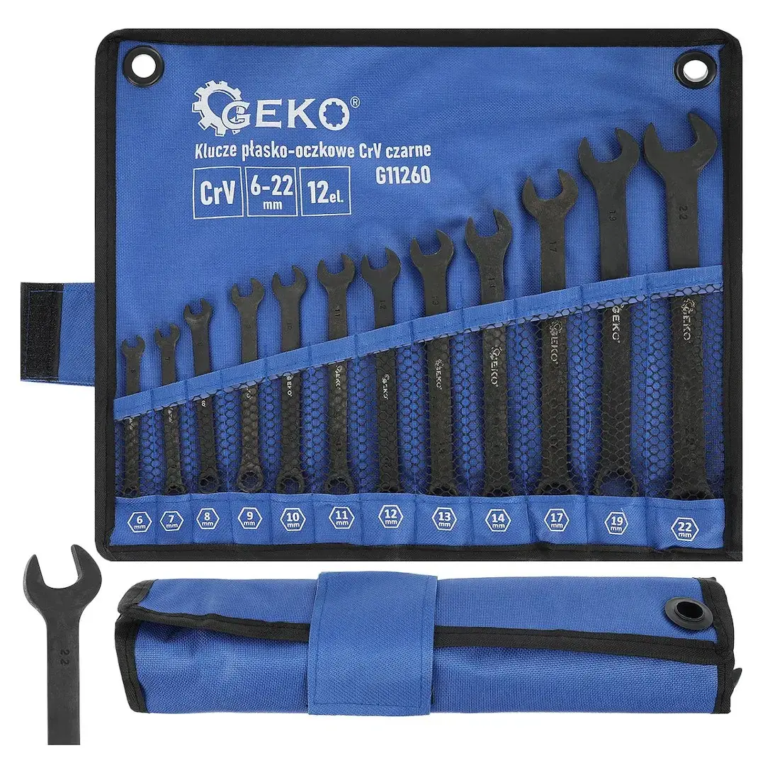 Combination Spanner Eliptical Set 6-22mm, 12 pcs