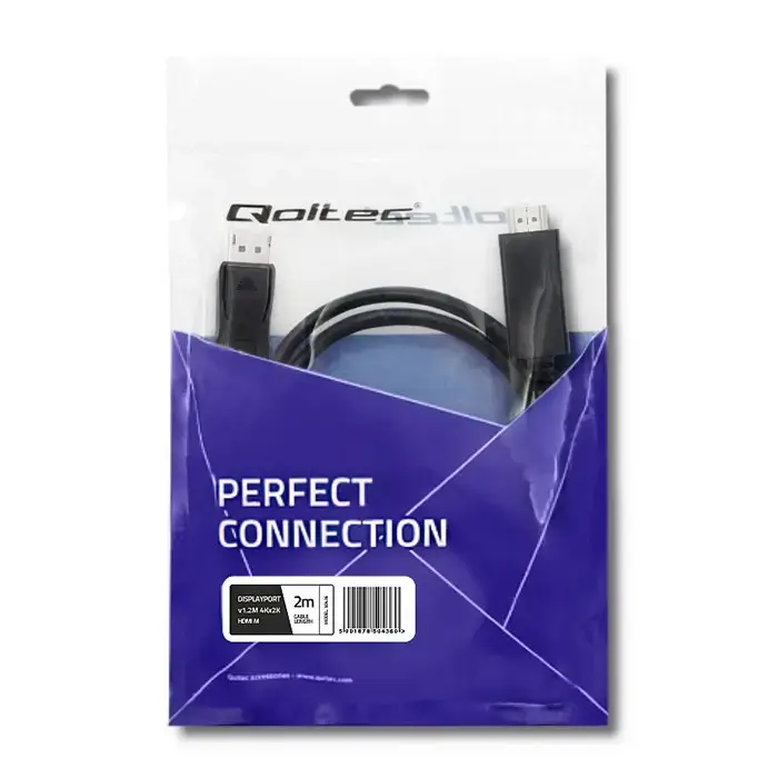 Qoltec DisplayPort v1.2 male | HDMI male | 5K | 2m