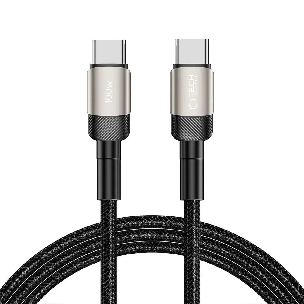 Tech-Protect UltraBoost Evo datu pārraides un uzlādes vads | USB-C uz USB-C | 100W | 2m | brūns