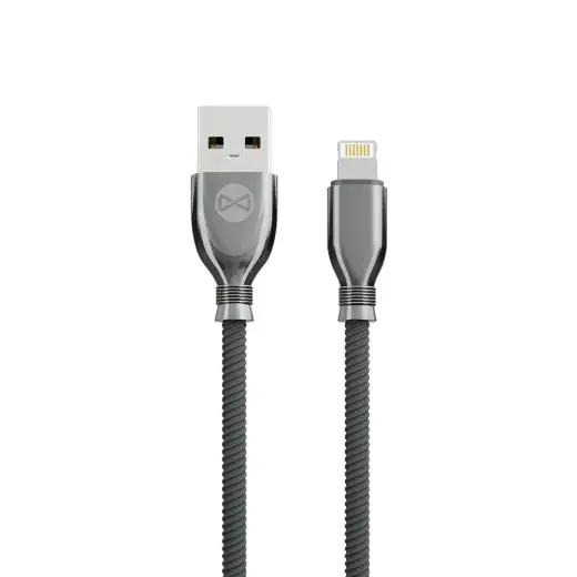 Forever Tornado datu pārraides un uzlādes vads | USB-A uz Lightning | 15W | 1m | melns