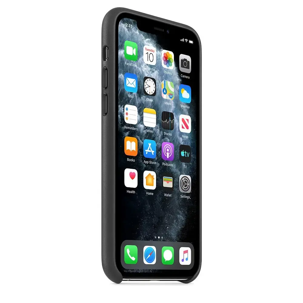 MWYE2ZE|A Apple Leather Cover for iPhone 11 Pro Black