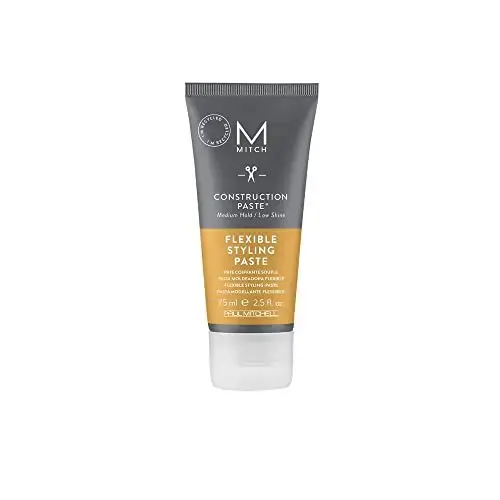 MITCH by Paul Mitchell Construction Paste for Men, Medium Hold, Low Shine, for All Hair Types + Short to Medium Hair, 2.5 Fl. Oz