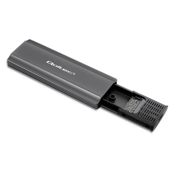 Qoltec Enclosure NV2271 for drive M.2 SSD | SATA | NVMe | USB-C | 2TB