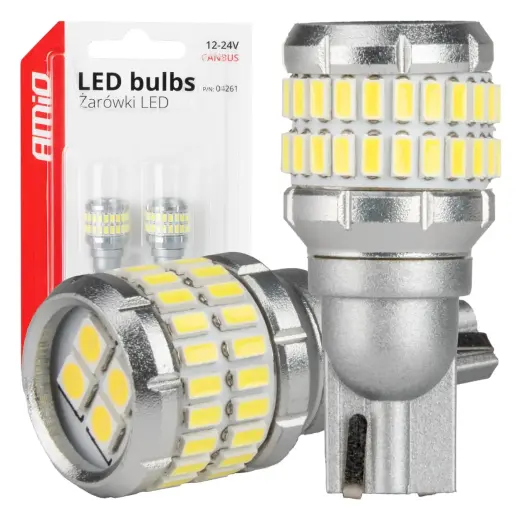 LED bulbs CANBUS T15 W16W 48SMD 4SMD 3014 3030 White 12V 24V AMIO-04261