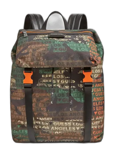 Guess, Salameda, Textile Backpack, Camouflage, Laptop Compartiment, Unisex
