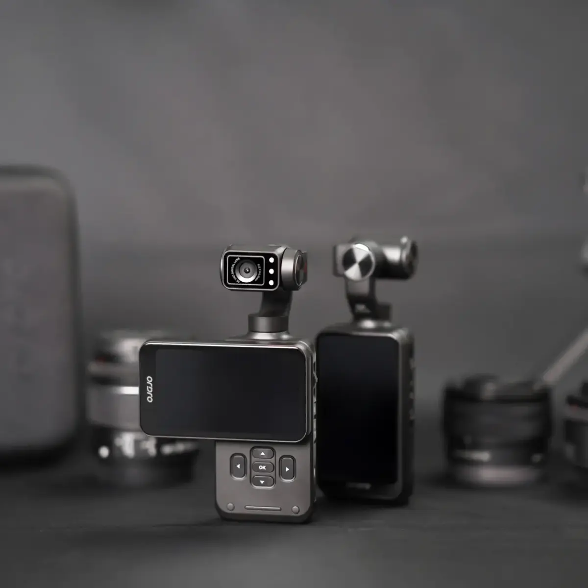 Ordro Pocket M5 3-Axis Gimbal Camera, 5K, for Vlogging and YouTube – Black
