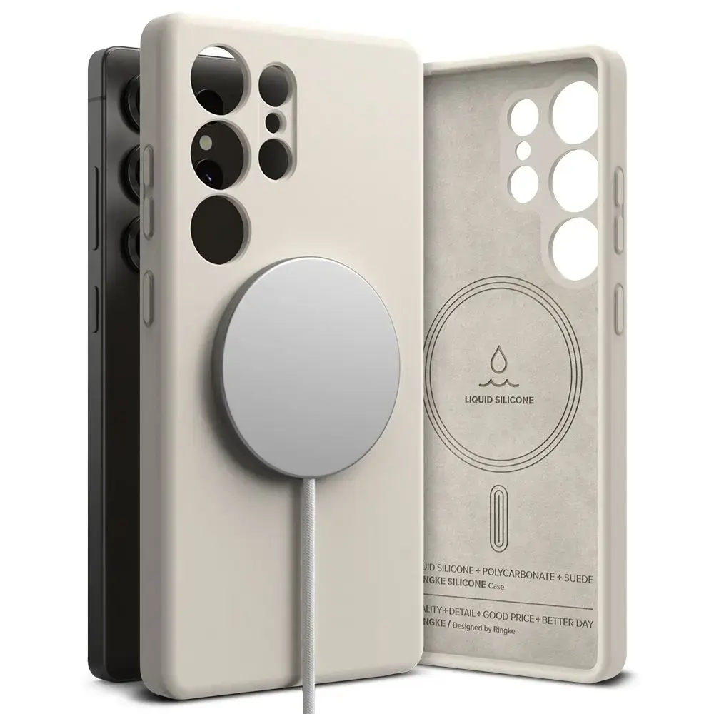 RINGKE SILICONE MAGNETIC MAGSAFE GALAXY S25 ULTRA STONE