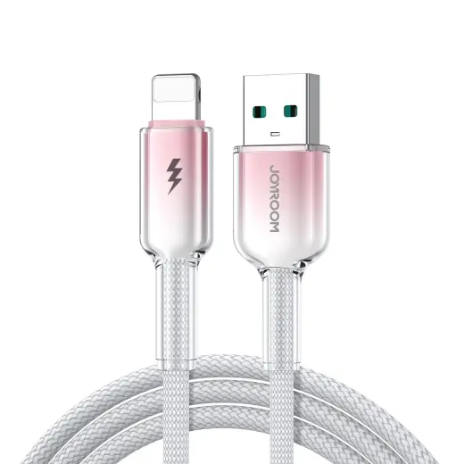 Joyroom S-A42 Crystal-Clear Series data transfer and charging cable | USB-A to Lightning | 15W | 1.2m | white