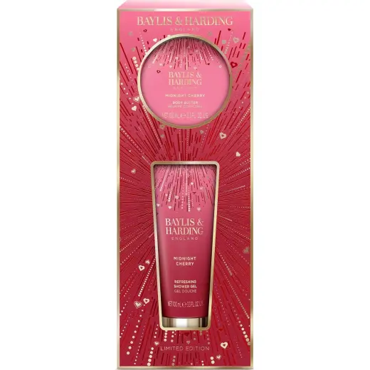 Baylis & Harding, Set Regalo Bellezza, Midnight Cherry Geschenkset 2-tlg (Set per La Cura Del Corpo)