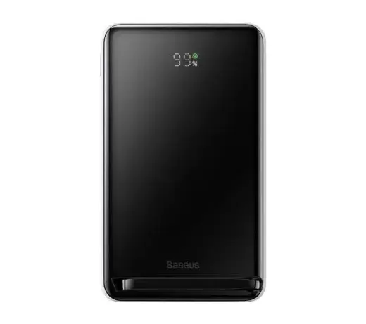 Baseus Magnetic Bracket Wireless Fast Charge Power Bank 10000mAh 20W  White  (With Baseus Xiaobai series fast charging Cable Type-C to Type-C 60W(20V|3A) 50cm  White) Overseas Edition