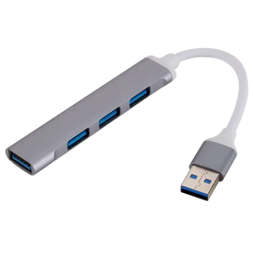 Goodbuy mini adapteris (sadalītājs) no USB 3.0 līdz 4 x USB 3.0 sudraba