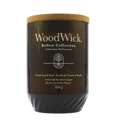 WoodWick ReNew Tomato Leaf & Basil candle large 368 g