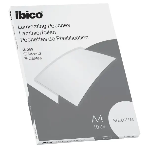 Ibico Laminating pouches Basics, A4, glossy, 80 mic, 100 pcs./pack.