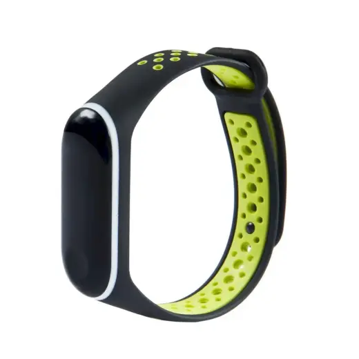 Fusion Accessories Dots viedpulksteņa siksniņa priekš Xiaomi Mi Band 3/4 | zaļa