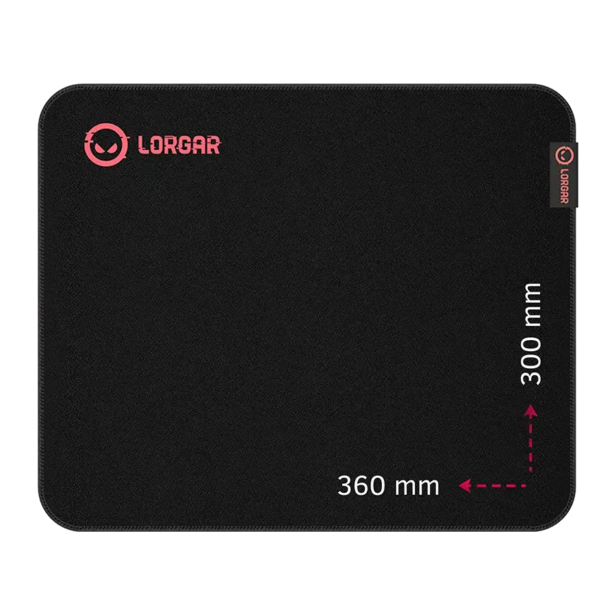 LORGAR Gaming Mouse Pad Main 323 Control Black/Red