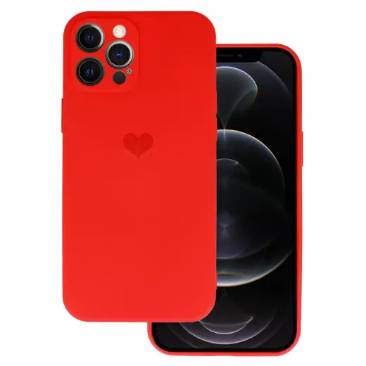 Vennus Silicone Heart telefono dėklas iPhone 11 Pro raudonas (dizainas 1)