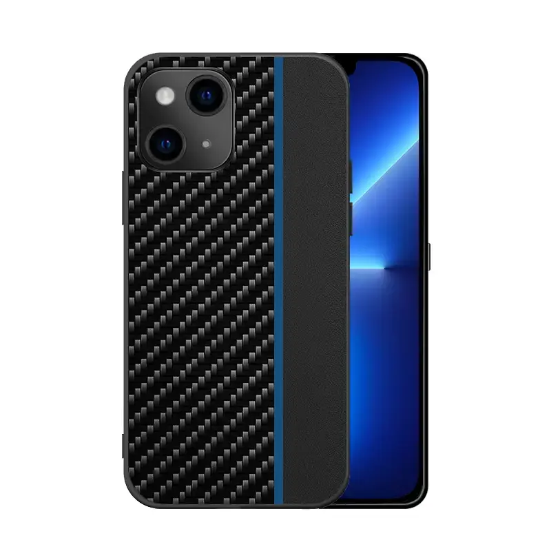 Tel Protect CARBON maciņš telefonam iPhone 13 melns zils