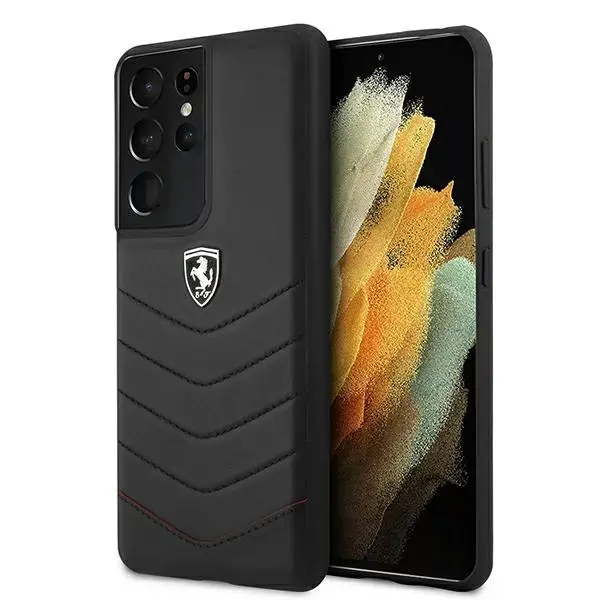 Ferrari FEHQUHCS21LBK S21 Ultra G998 czarny|black hardcase Off Track Quilted