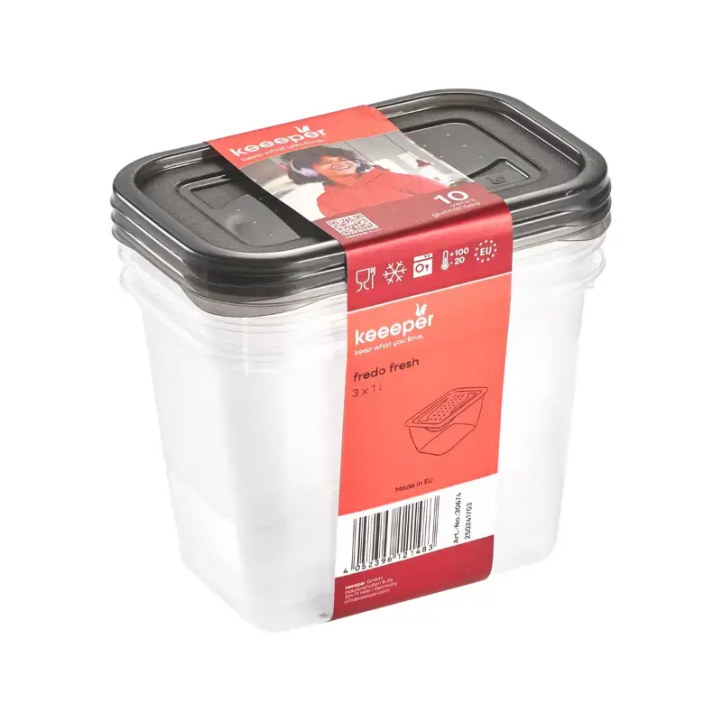 Keeeper Food container set rectangular 3x1L