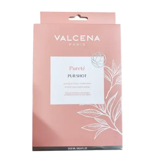 Set, Valcena, Pur Shot, Purifying, Sheet Mask, For Face, 5 pcs, 25 ml