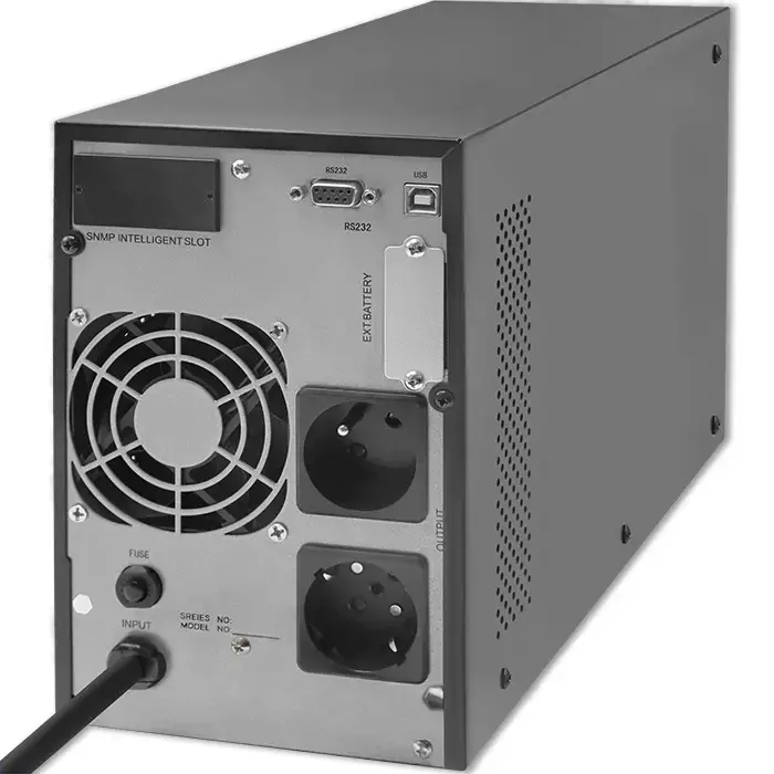 Qoltec Uninterruptible Power Supply UPS On-line | Pure Sine Wave | 2kVA | 1.6kW | LCD | USB