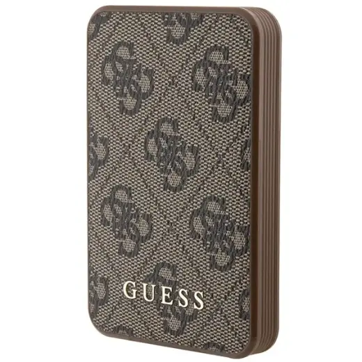 Guess GUPB5LP4GEGW ārējais akumulators (powerbank) | 5000 mAh | 15W | Micro USB, USB-C, USB-A | brūns