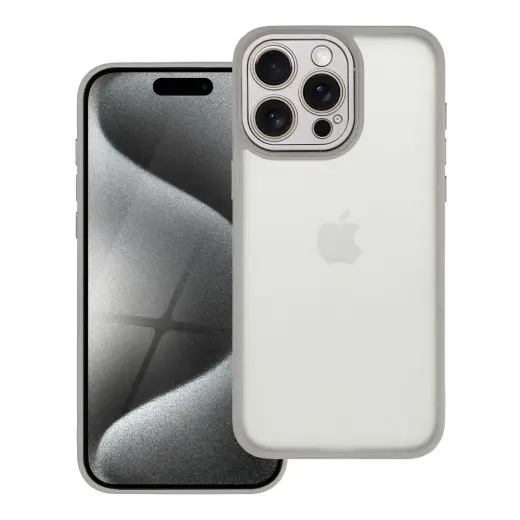 VARIETE phone case for iPhone 15 Pro Max gray
