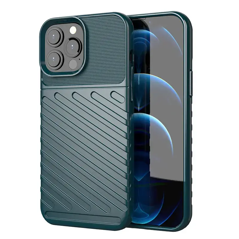Thunder Case Flexible Tough Rugged telefono dėklas iPhone 13 Pro Max žalias