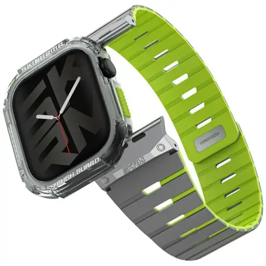 Skinarma Gemini viedpulksteņa siksniņa priekš Apple Watch (46 mm) | silikons | melna
