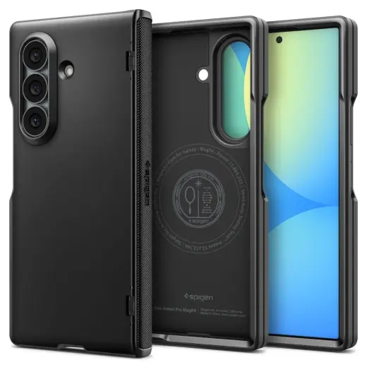 Spigen Slim Armor Pro telefono dėklas su MagSafe palaikymu Samsung Galaxy Z Fold 8 Ultra (F976) juodas