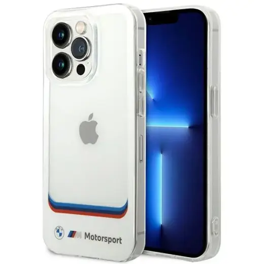 Etui BMW BMHCP14L22HMCH iPhone 14 Pro 6,1" biały|white Transparent Center