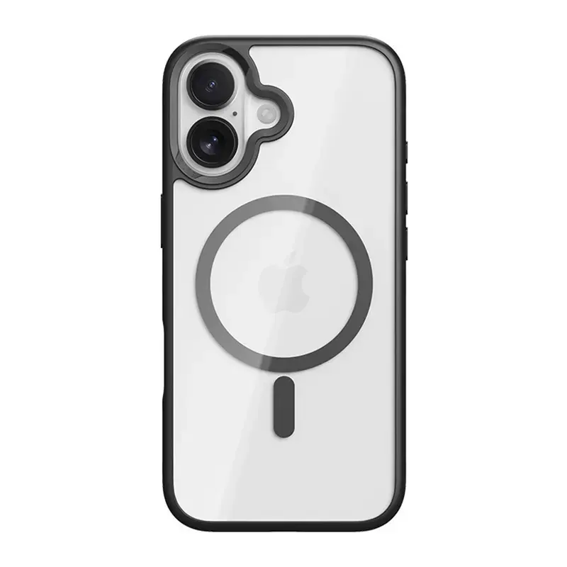 Rock Guard Lens Protection Series Magnetic Case for Iphone 17 transparent-black