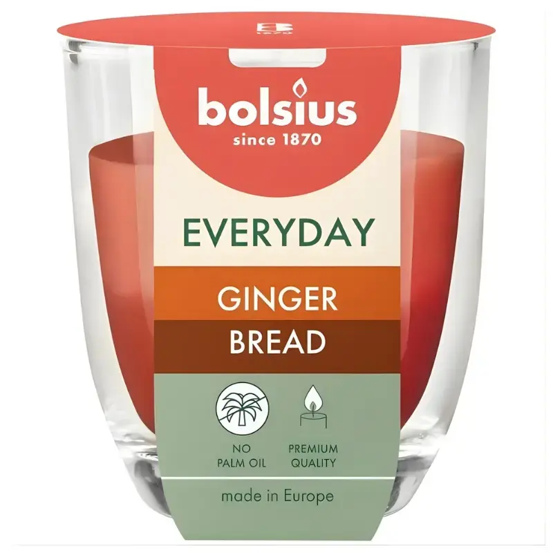 Svece arom. stikla gl. Everyday Ø80x70mm ginger bread