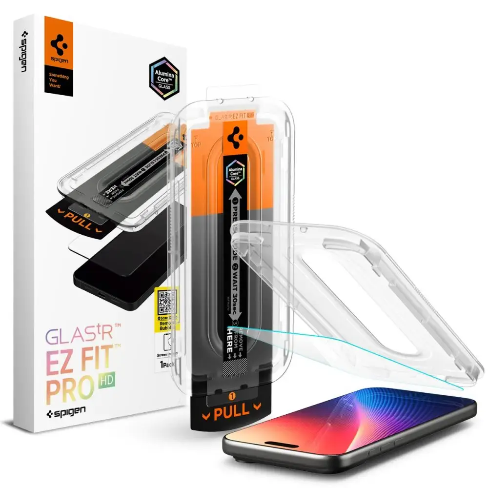 Spigen Glas.TR EZ Fit Pro Tempered Glass for iPhone 16 Pro | 17 | 17 Pro - Transparent