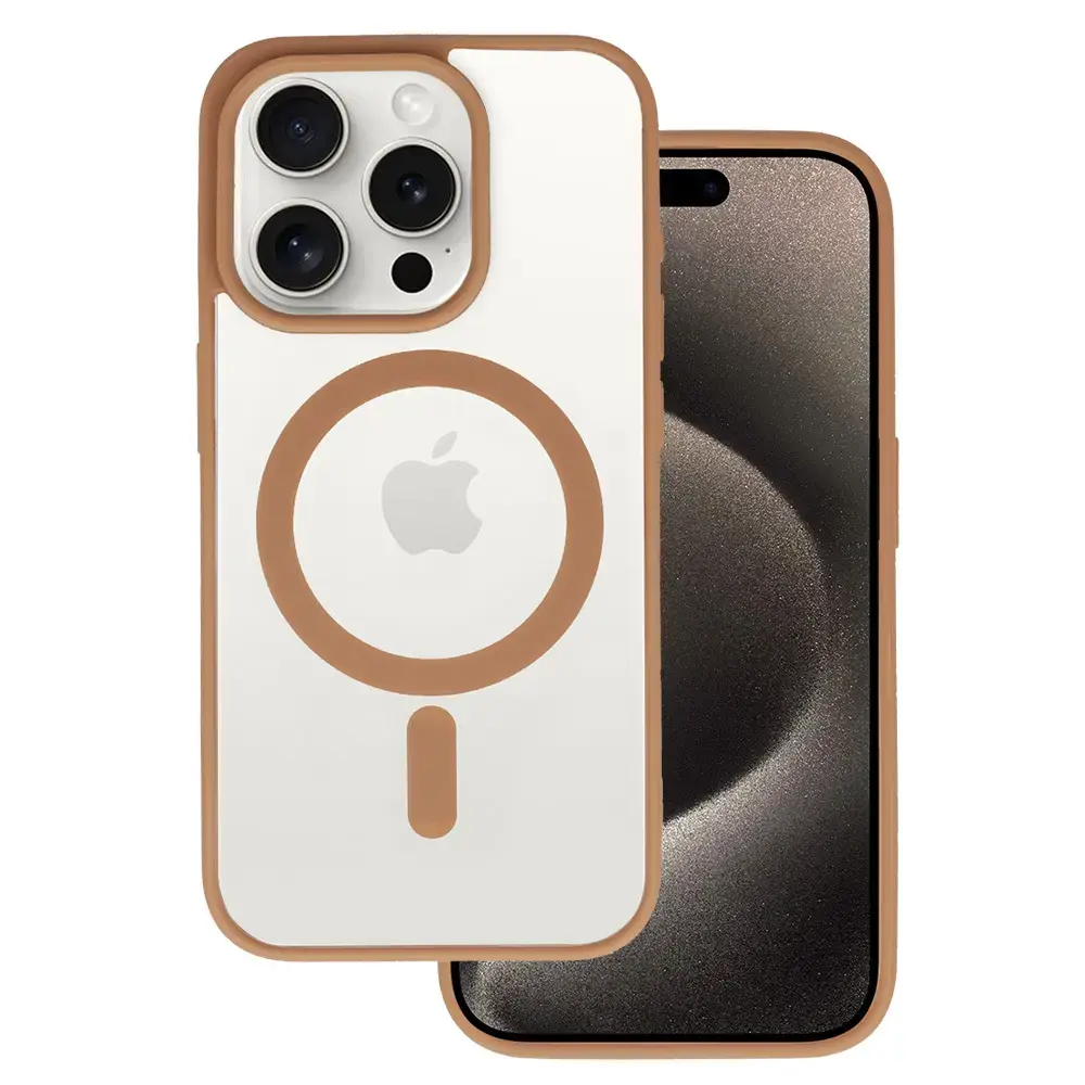 Acrylic Color Magsafe Case for Iphone 16 desert titanium